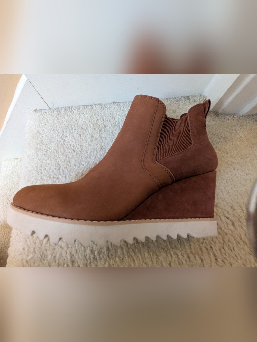 Toms Maggie Leather Lug Boots 10w NWOT - Picture 4 of 11